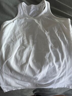 Athleta White Racerback Tank Top